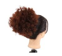 Chignon Postiche Cheveux Synthétique Cordon Queue De Cheval Court Afro Bouclés Chignon Pièce Cheveux Synthétiques Extension Perruque for Femmes Noires