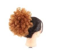 Chignon Postiche Cheveux Synthétique Cordon Queue De Cheval Court Afro Bouclés Chignon Pièce Cheveux Synthétiques Extension Perruque for Femmes Noires