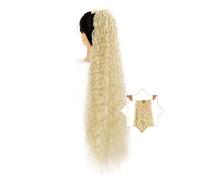 Chignon Postiche Décoiffé pour Femmes 1 Pack Longue Queue De Cheval Vague Maïs Allongement Synthétique Naturel avec Cordon En Épingle À Cheveux Extension Femmes Perruques(003,22inches)