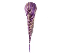 Chignon Postiche Décoiffé pour Femmes 15 pouces synthétique cheveux chaîne tresse queue de cheval chignon poisson extension femmes longue ligne droite tressée perruque(9)