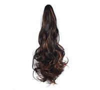 Chignon Postiche Décoiffé pour Femmes 20 pouces Dames À La Mode Longs Cheveux Bouclés Grande Vague Synthétique Perruque Griffe Clip Style Queue De Cheval Extensions Chignon(05)