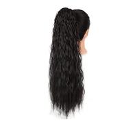Chignon Postiche Décoiffé pour Femmes 24 "de long bouclés avec cordon bouffée queue de cheval extension cheveux synthétique pince à chignon for un usage quotidien des femmes(04)
