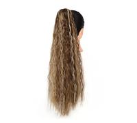 Chignon Postiche Décoiffé pour Femmes 24 "de long bouclés avec cordon bouffée queue de cheval extension cheveux synthétique pince à chignon for un usage quotidien des femmes(12)