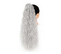 Chignon Postiche Décoiffé pour Femmes 24 "de long bouclés avec cordon bouffée queue de cheval extension cheveux synthétique pince à chignon for un usage quotidien des femmes(31)