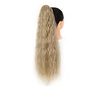 Chignon Postiche Décoiffé pour Femmes 24 "de long bouclés avec cordon bouffée queue de cheval extension cheveux synthétique pince à chignon for un usage quotidien des femmes(15)