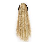Chignon Postiche Décoiffé pour Femmes 24 "de long bouclés avec cordon bouffée queue de cheval extension cheveux synthétique pince à chignon for un usage quotidien des femmes(23)