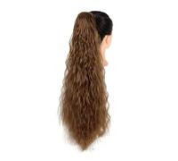 Chignon Postiche Décoiffé pour Femmes 24 "de long bouclés avec cordon bouffée queue de cheval extension cheveux synthétique pince à chignon for un usage quotidien des femmes(09)