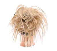 Chignon Postiche Décoiffé pour Femmes Chignon malpropre synthétique morceau de cheveux avec bande élastique queue cheval cravate Extensions femmes Extension perruque chignon(18)