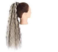 Chignon Postiche Décoiffé pour Femmes Ensemble de 1 perruque synthétique Messy Bun Curly Wavy Extensions queue cheval enveloppantes Accessoires for cheveux chignon for femmes(Q19 F8-613)