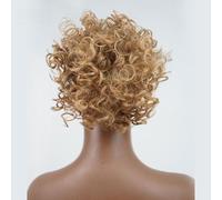 Chignon Postiche Décoiffé pour Femmes Mesdames Mode Perruque Moelleux Bouclés Chignon Court Cheveux Peigne Balle Queue De Cheval Extension Synthétique(04)
