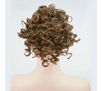 Chignon Postiche Décoiffé pour Femmes Mesdames Mode Perruque Moelleux Bouclés Chignon Court Cheveux Peigne Balle Queue De Cheval Extension Synthétique(03)