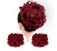 Chignon Postiche Décoiffé pour Femmes Synthétique Messy Bun Wave Extensions de Cheveux Bouclés Peigne Clip Dans Accessoires for Femmes(130M#)