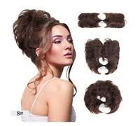 Chignon pour cheveux Peigne à chignon décoiffé - Chignon polyvalent for femmes, cheveux courts et raides Fabricants de chignons pour cheveux(Medium brown)