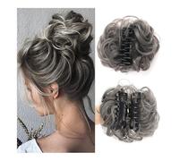 Chignon pour cheveux Pince à chignon sécurisée for femme - Volumateur de chignon et accessoire de fête Fabricants de chignons pour cheveux(Silver gray)