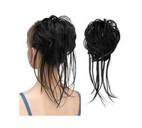 Chignon pour cheveux Postiche Chignon Élastique Synthétique Bouclé Chouchou Noir Blond Brun Chignon Band Updo Donut for Femmes Faux Cheveux Fabricants de chignons pour cheveux(Black)