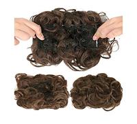 Chignon pour femme - Extensions de cheveux bouclés et désordonnés - Postiche synthétique - Chignons faciles à étirer - Peignes à clipser - Extensions de queue de cheval pour femme - Couleur : 27H61