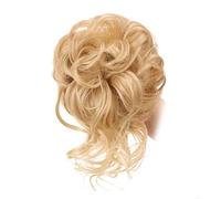 Chignon pour femme - Queue de cheval ondulée - Chignon synthétique pour femme - Chignon désordonné - Chouchou super long ébouriffé - Extensions de cheveux avec bande élastique - Cheveux bouclés (co