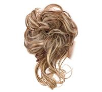 Chignon pour femme - Queue de cheval ondulée - Chignon synthétique pour femme - Chignon désordonné - Chouchou super long ébouriffé - Extensions de cheveux avec bande élastique - Cheveux bouclés (co