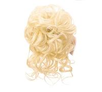 Chignon pour femme - Queue de cheval ondulée - Chignon synthétique pour femme - Chignon désordonné - Chouchou super long ébouriffé - Extensions de cheveux avec bande élastique - Cheveux bouclés (co