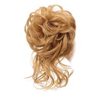 Chignon pour femme - Queue de cheval ondulée - Chignon synthétique pour femme - Chignon désordonné - Chouchou super long ébouriffé - Extensions de cheveux avec bande élastique - Cheveux bouclés (co