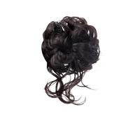 Chignon queue de cheval avec pince à griffe pour femmes cheveux bouclés pièce de cheveux synthétiques duveteux chaotique extension appartenant à un chignon relevé. Marron noir