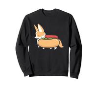 Chignon Saucisse Hot-Dog pour Les Amateurs de Nourriture et Les Chiens Corgi Kawaii Sweatshirt
