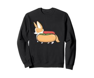 Chignon Saucisse Hot-Dog pour Les Amateurs de Nourriture et Les Chiens Corgi Kawaii Sweatshirt