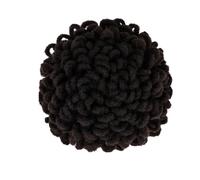 Chignon synthétique à clip for femme noire, postiche afro à haute bouffée, queue de cheval avec cordon de serrage, dreadlocks Look élégant chic(Dark Brown)