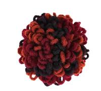 Chignon synthétique à clip for femme noire, postiche afro à haute bouffée, queue de cheval avec cordon de serrage, dreadlocks Look élégant chic(Red)