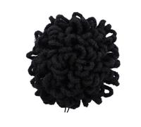 Chignon synthétique à clip for femme noire, postiche afro à haute bouffée, queue de cheval avec cordon de serrage, dreadlocks Look élégant chic(Black)