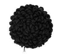 Chignon synthétique à clip for femme noire, postiche afro à haute bouffée, queue de cheval avec cordon de serrage, dreadlocks Look élégant chic(Black Brown)