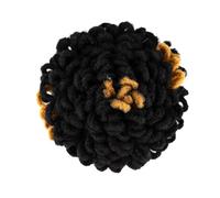 Chignon synthétique à clip for femme noire, postiche afro à haute bouffée, queue de cheval avec cordon de serrage, dreadlocks Ponytail Extension(Black+Gold)