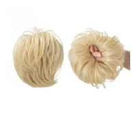 Chignon synthétique en cheveux synthétiques, postiche afro bouclé, enrouler, pièce désordonnée, élastique Ponytail Extension(Beach blonde)