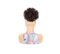 Chignon Synthétique En Désordre Pour Femmes Extension Capillaire Élastique Loose Wave Grand Chignon Bouclé Avec Cordon De Serrage Queue De Cheval À Clip GN-4M33 Medium#1 PC