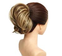 Chignon Synthétique Scrunchie Donut Ébouriffé Flexible Chignon Chignon Droit Élastique Messy Bun Wrap Extension De Cheveux Queue De Cheval Épaisse Avec Bande De Caoutchouc Élastique postiches (Color