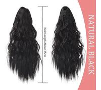 Chignons pour Femmes 1-Pack Cheveux Synthétiques Chignon Long Maïs Perm Laine Rouleau Dames Perruque Griffe Clip Style Queue De Cheval Extension