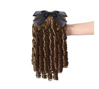 Chignons pour Femmes 1 Pack Dames Perruque Rétro Queue De Cheval Cheveux Peigne Arc Noeud Palais Bouclés Extensions Chignon