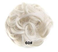 Chignons pour Femmes 1 Pack Messy Bun Hair Hoops Queue de Cheval Extensions Cheveux Synthétique Donut Chignon Bouclés Ondulés Perruques for Femmes