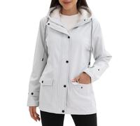chiguomaoyi Femmes en plein air imperméable vestes Softshell veste à capuchon Windbreak imperméable pour l'automne hiver