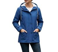 chiguomaoyi Femmes en plein air imperméable vestes Softshell veste à capuchon Windbreak imperméable pour l'automne hiver