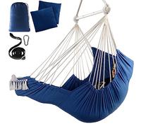 Chihee Sièges Suspendus Chaise Hamac Balançoire Suspendue Coussins de Repose-Pieds Sangle de Suspension Mousqueton Inclus,Barre d'écartement en métal Repliable Coton Doux tissé Poche latérale