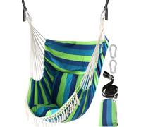 Chihee Sièges Suspendus Chaise Suspendue Hamac 2 oreillers Inclus,Sangles et Crochets Solides pour Une Suspension Facile Suspendue en Coton Doux Poche de côté Ensemble de chaises à Pampilles Confort