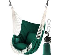 Chihee Sièges Suspendus Chaise Suspendue Hamac 2 oreillers Inclus,Sangles et Crochets Solides pour Une Suspension Facile Suspendue en Coton Doux Poche de côté Ensemble de chaises à Pampilles Confort