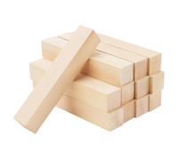 CHIHEUNG Lot de 12 blocs de sculpture en bois de tilleul, blocs de sculpture en bois brut pour loisirs créatifs, 25 x 25 x 150 mm