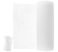 CHIHEUNG Rouleau de grillage en plastique pour poulailler - 40 cm x 10 m - Grillage hexagonal blanc pour jardin, balcon