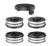 CHIHOLEN 4 Bobine Fil Coupe Bordure Compatible avec Einhell 3405685,Bobine de Rechange Convient pour Einhell GC-ET 4530 Aldi Gardenline GLR GLT,Ø2mm-10m,avec Capuchon TLE-02-1(4 Bobine+1 Couvercle)