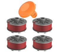 CHIHOLEN 4 Bobine Fil Coupe Bordure Compatible avec Gardena 5364-20,Bobine de Rechange Convient pour Gardena Turbo Trimmer SmallCut 2401, Ø1,65mm 6,1m,avec Capuchon 5328-20(4 Bobine+1 Couvercle)