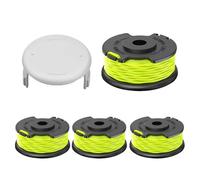 CHIHOLEN 4 Bobine Fil Coupe Bordure Compatible avec Ryobi RAC143,Bobine de Rechange Convient pour Ryobi RLT36B33 & RY36LT3A-0, Ø2mm-6,1m,avec Capuchon RAC142(4 Bobine+1 Couvercle)