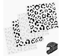 CHIHOLEN 4 PCS Autocollant Réfléchissant Motif Vache 15x15cm - Réflecteur Vélo PVC Étanche - Sécurité Nocturne pour Casque, Trottinette, Poussette, Noir & Argent