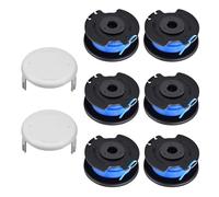 CHIHOLEN 6 Bobine Fil Coupe Bordure Compatible avec Ryobi RAC124 AC14RL3A,Bobine de Rechange Convient pour Ryobi One+ 18V 24V 40V,Ø1,65mm-3,4m,avec Capuchon AC14HCA(6 Bobine+2 Couvercle)